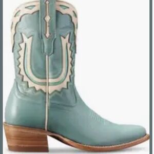 NIB Tecovas Jolene Seafoam and Bone Cowgirl Boots